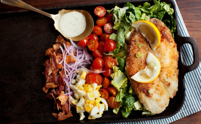 Make It How You Like It- Crispy Tilapia Cobb Salad