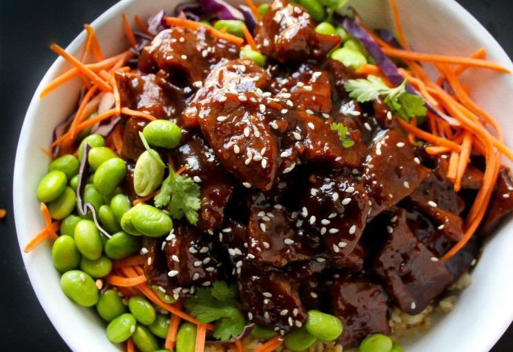 Pineapple Ginger Mongolian Beef & Snow Peas