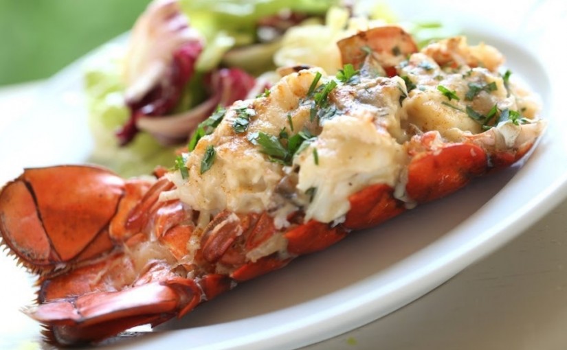 Crab Stuffed Lobster Tails